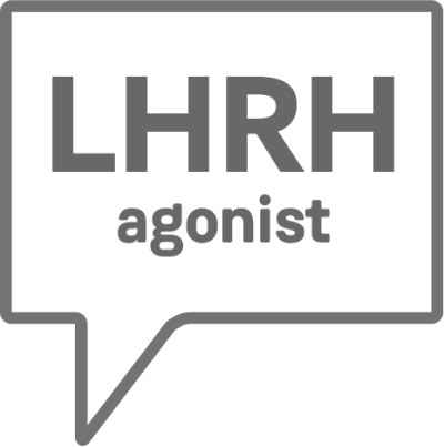 Speech bubble with the words 'LHRH agonist'